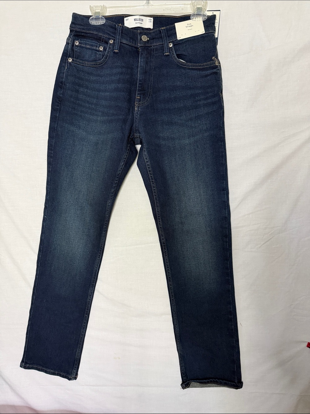 Hollister Men’s Dark Indigo Slim Straight Jeans